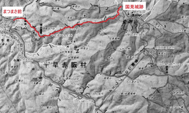 金剛山の地図画像